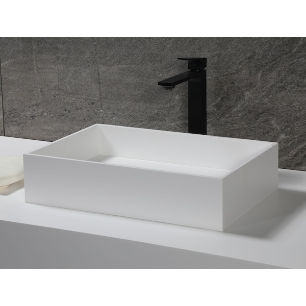Alfi Brand 20" x 14" White Matte Solid Surface Resin Sink ABRS2014 - main